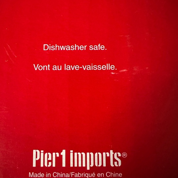 Pier 1 Imports Red and Clear Wine Glass Set - Picture 4 of 4